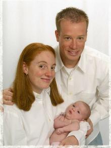 Dave O'Shell and  Tiffany Cuin-O'Shell, with	baby Alyssa