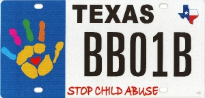 Texas license plate