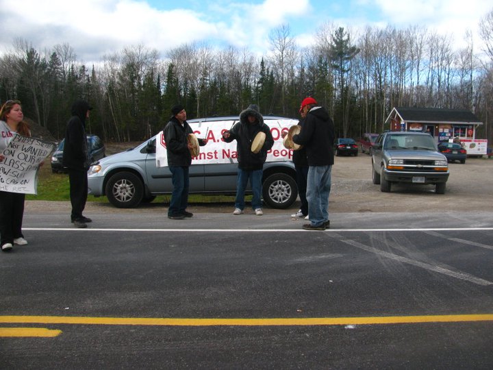 Roadblock, Birch Island Ontario, October 29, 2010