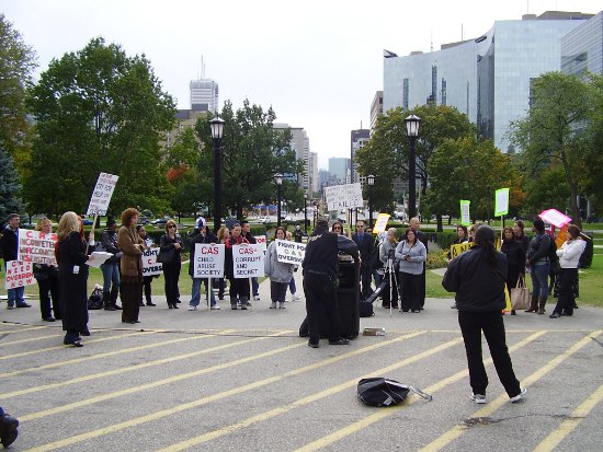 crowd at Rally for Accountability, Queens Park October 4, 2010