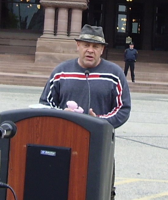 speaker at rally
