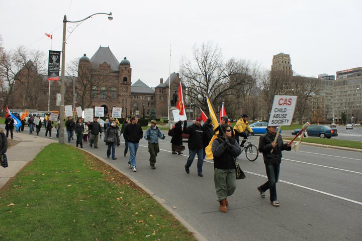 Marching off to Bay Street