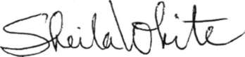 Sheila White signature
