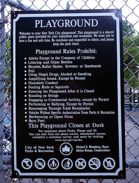 playground sign