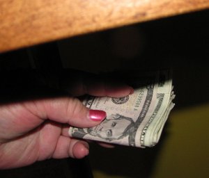 Money under the table