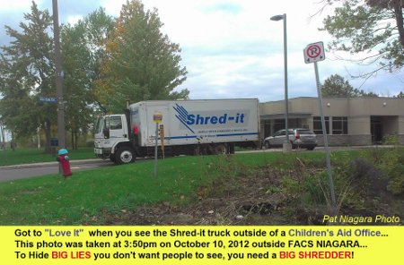 Shred-It truck at FACS Niagara